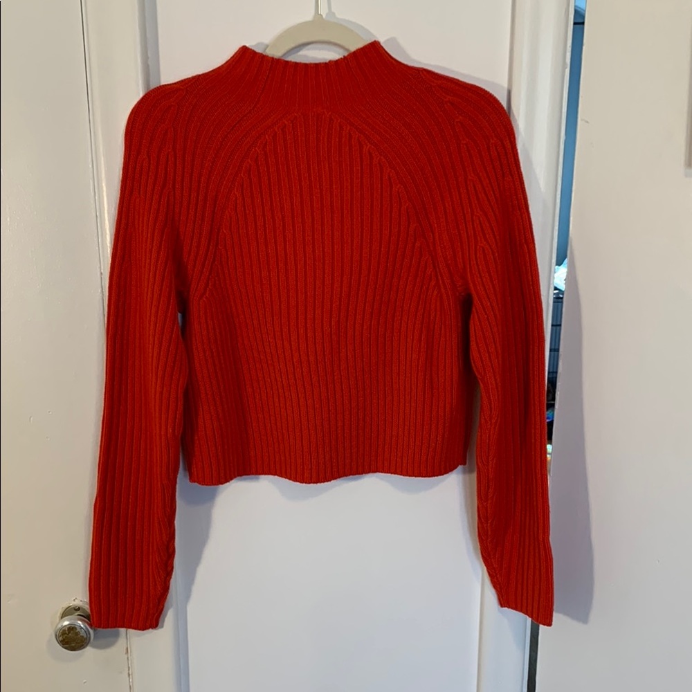 Red Ribbed Sweater - Picture 2 of 2